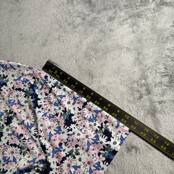 Puma Arnold Palmer Golf Polo Shirt All Over Floral Print Navy Pink Collar XL - Picture 9 of 10